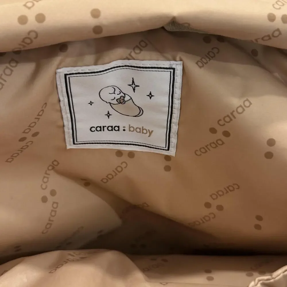 Caraa Baby Nylon Diaper Bag Backpack Insulated Bottle Pocket Travel in Black